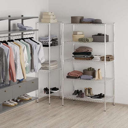 24" Deep x 42" Wide x 74" Height Wire Shelving Kit | 5-Tier | NSF Commercial - Image 7