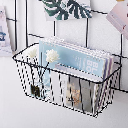 2 Pack Large Grid Wall Baskets - Image 7