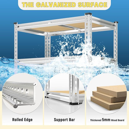 REIBII 2000LBS Storage Shelves 5 Tier Garage Shelving Heavy Duty Metal Shelving - Image 5