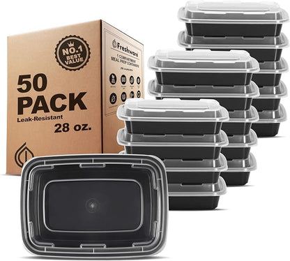 Freshware Meal Prep Containers 1 Compartment Food Storage Containers by Unknown