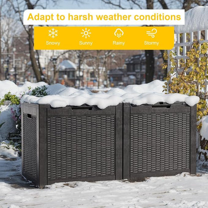 31 Gallon Waterproof Outdoor Resin Deck Box - Image 5