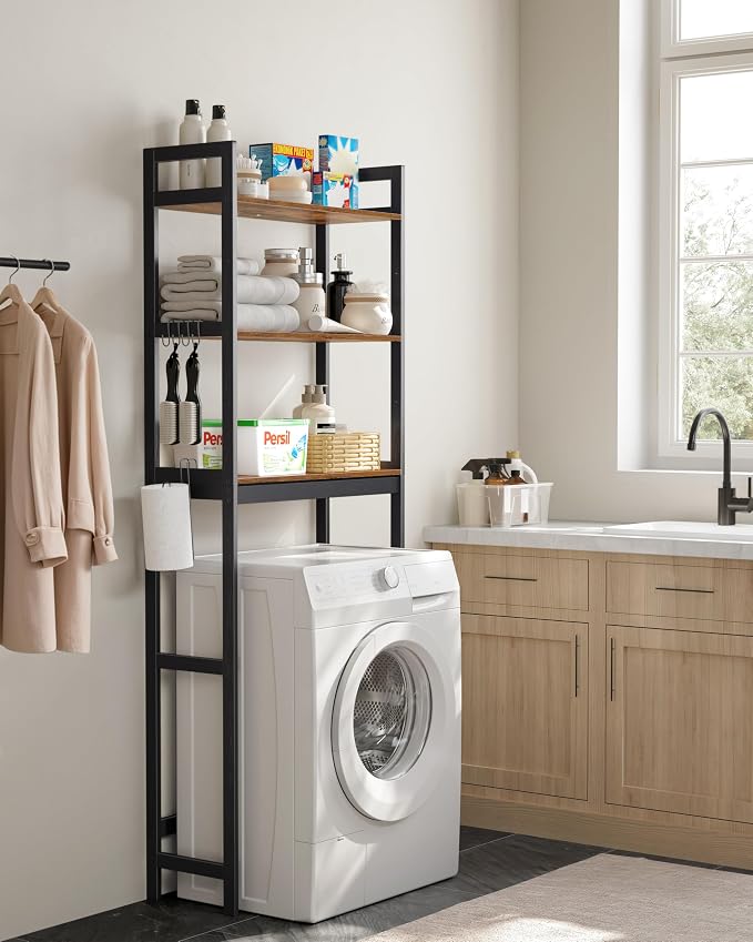 SONGMICS Over-The-Toilet Storage, 3-Tier Bathroom Organizer Over Toilet - Image 2