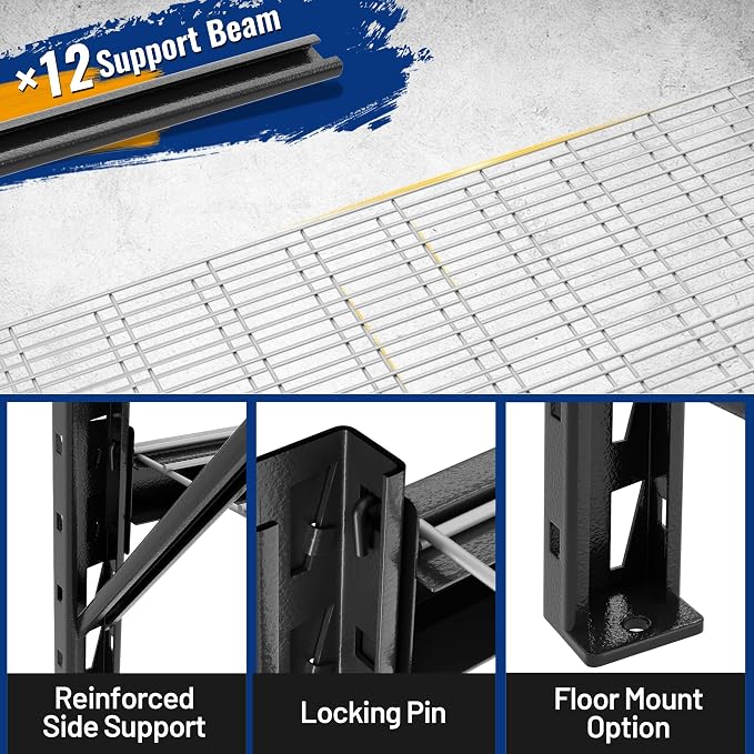 WORKPRO 8000LBS Storage Shelves, Heavy-Duty Metal Shelving Unit, Adjustable - Image 5
