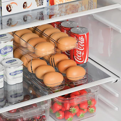 Sotfamily Egg Holder for Fridge, FIFO Egg Roller for Eggs 12 Count, Dispenser - Image 2