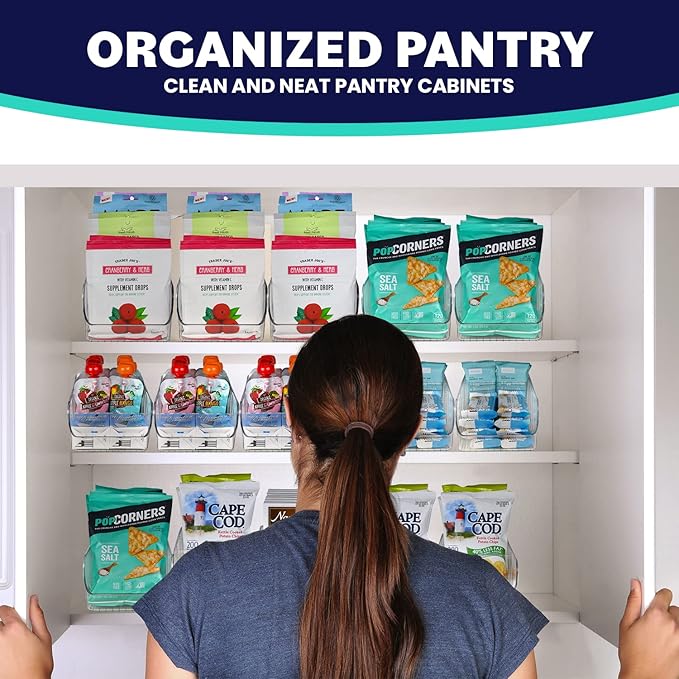 ELTOW 6-Pack Snack Organizer, 3-Compartment Plastic Bins - Image 5