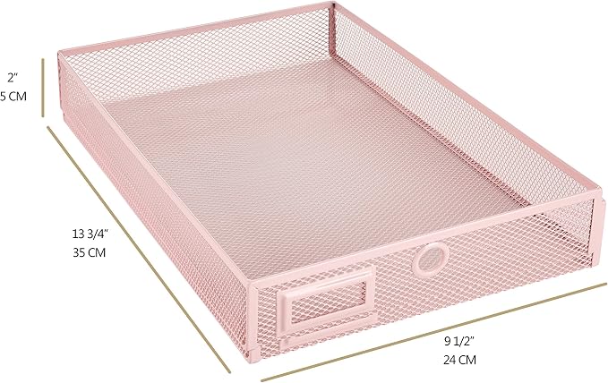 Annova Desk Organizer Wire Mesh 3 Tier Sliding Drawers Paper - Image 3