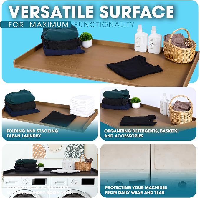 No-Installation HDPE Washer Dryer Countertop – Non-Slip, Anti-Scratch Laundry - Image 5