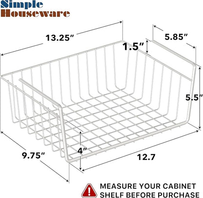 Simple Houseware 6PK Under Shelf Basket - Image 2