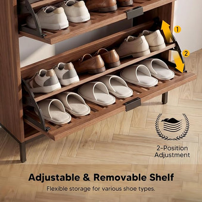 Shoe Cabinet for Entryway, Slim Freestanding Shoe Rack Organizer - Image 4
