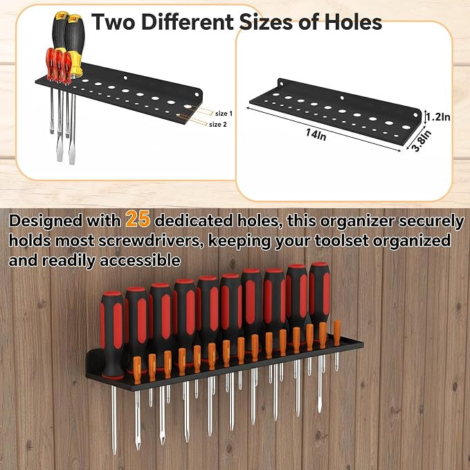 Wall Mount Screwdriver Organizer, Plier Organizer, Hammer Rack, Hand Tool - Image 3