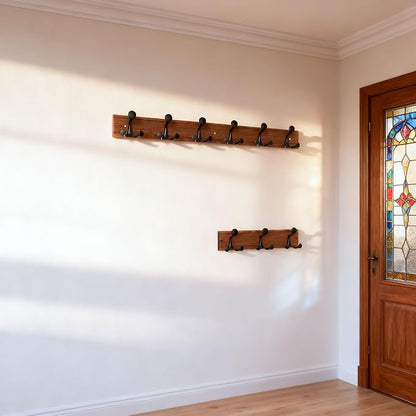 SKOLOO 36-Inch Wood Coat Rack Wall Mount - Image 3