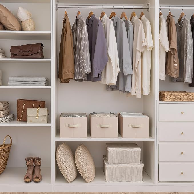 StorageWorks Storage Baskets for Shelves, Foldable Fabric Closet Storage Bins - Image 3