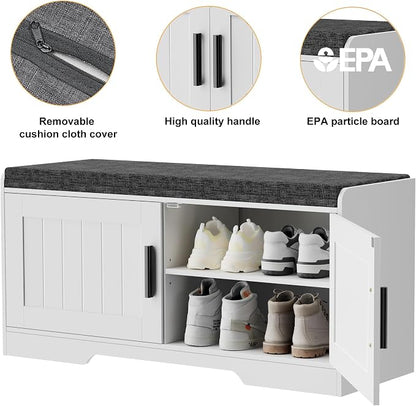 Homleke 2-Tier Storage Bench, Shoe Bench - Image 7
