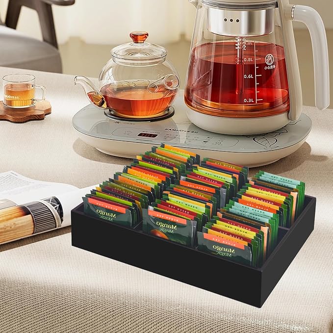 Tasybox Acrylic Tea Bag Organizer, Drawer Organizer | Tea Bag Holder - Image 6