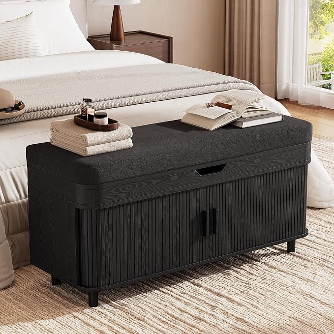 ONBRILL 43.3" Shoe Storage Bench - Image 9