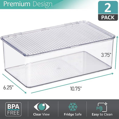 Pantry Storage Bins for with Hinged Lids - Image 4