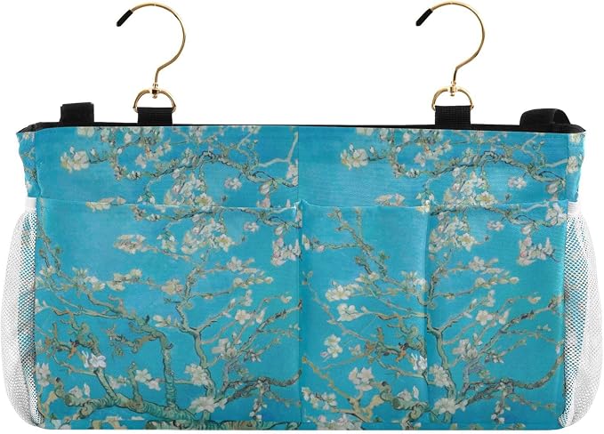 Bedside Caddy for Dorm Bed Bedside Hanging Caddy Bag Iron Frame Storage by QwThum