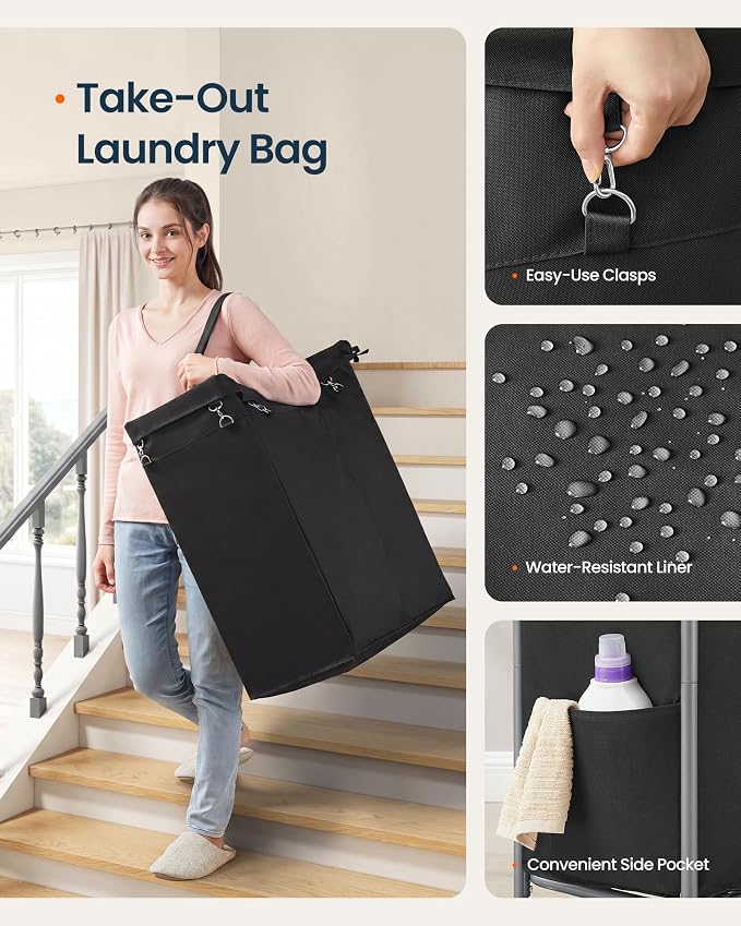 SONGMICS HOME Rolling Laundry Basket - Image 4