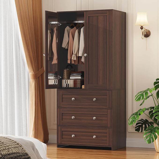VOWNER 71" Tall Armoire Wardrobe Closet by VOWNER