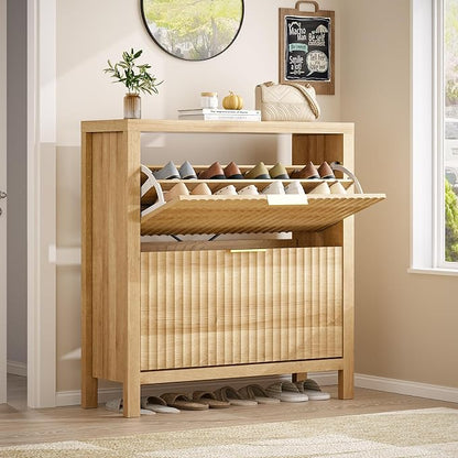 Fluted Shoe Cabinet Storage - Image 2