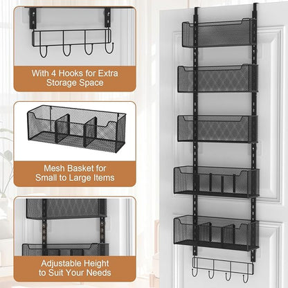 VyGrow Over The Door Organizer, Metal Door Organizer Hanging - Image 5