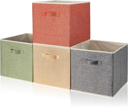 Storage Cube Organizer Bin 13" x 15" x 13" Large Boxes Fabric Basket by DOMEraax
