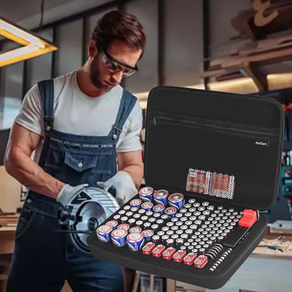 Battery Organizer Storage Case for AA AAA C D 9V, for 7 Batteries Variety Pack - Image 7