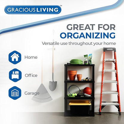 Gracious Living 4 Shelf Fixed Height Ventilated Medium Duty Storage Unit 14 x - Image 4