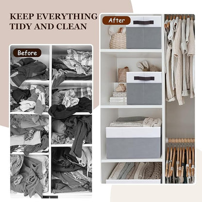 4 Pack Large Closet Storage Baskets Bins - Image 5