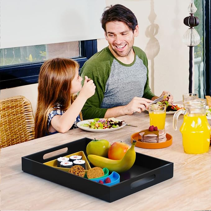 NIUBEE Black Serving Tray 12x16 Inches - Image 5