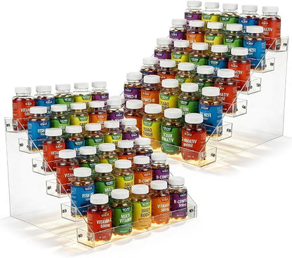 2-Pack 6-Tier Acrylic Display Shelf, Cards & Stickers by Unknown