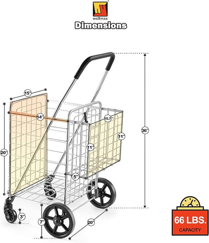 Wellmax Foldable Shopping Cart - Image 3
