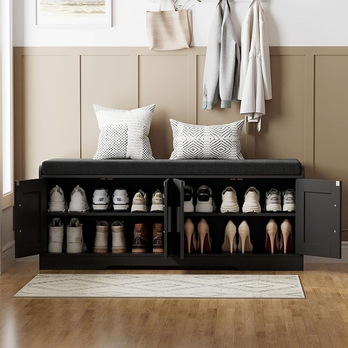 Homleke 2-Tier Storage Bench, Shoe Bench - Image 4