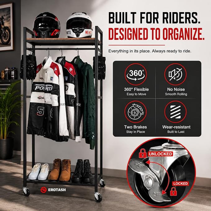 Motorcycle Helmet Holder, Motorcycle Gear Storage Rack, Display Stand - Image 2