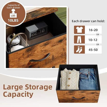 Somdot Dresser for Bedroom, 4 Drawer Storage Cabinet, Steel Frame and MDF Wood - Image 5