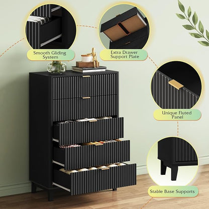 WLIVE Fluted Dresser for Bedroom - Image 6