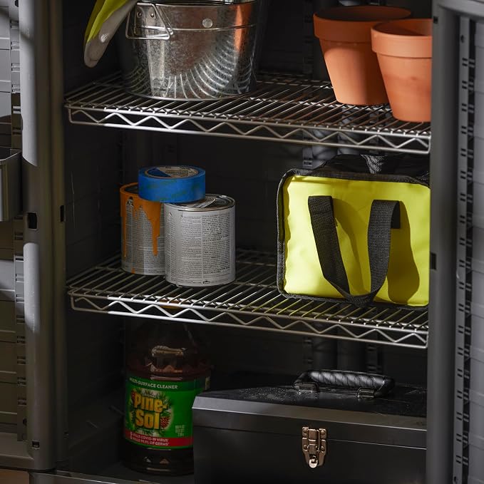Gracious Living 2-Shelf Base Cabinet, MaxIt Lockable Utility Storage - Image 6