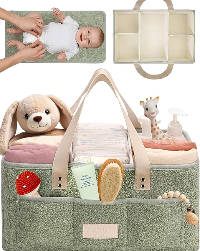 Baby Diaper Caddy Organizer by Toodly