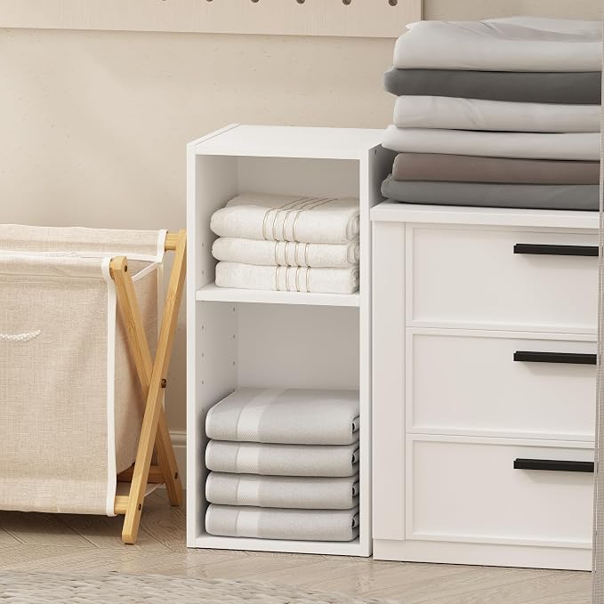 Furinno Reed 2-Tier Closet Organizers and Storage, Closet Organizer, Open Shelf by Furinno-FitsYourSpaceFitsYourBudget