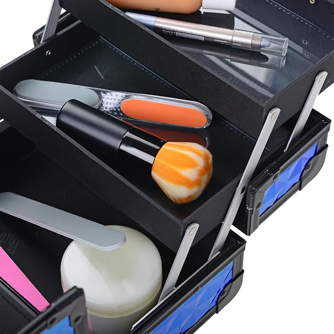 SHANY Chic Makeup Train Case Cosmetic Box Portable Makeup Case Cosmetics Beauty - Image 11