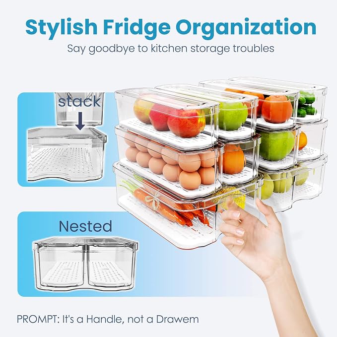 Fridge Organizers and Storage, 10 Pack Organizer Bins - Image 5