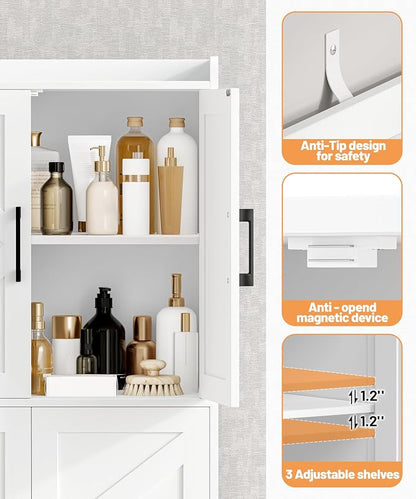 Akxomel Tall Bathroom Floor Cabinet - Image 6