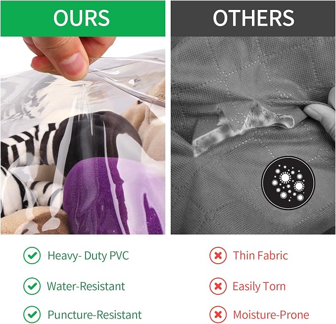 Fixwal 4pcs Clear Storage Bags for Clothes - Image 3