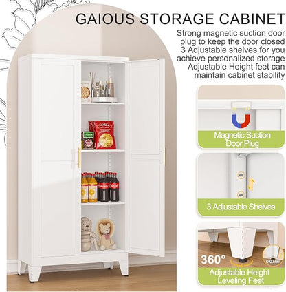 GAIOUS Metal Pantry Cabinet, Kitchen Pantry Storage Cabinets - Image 3