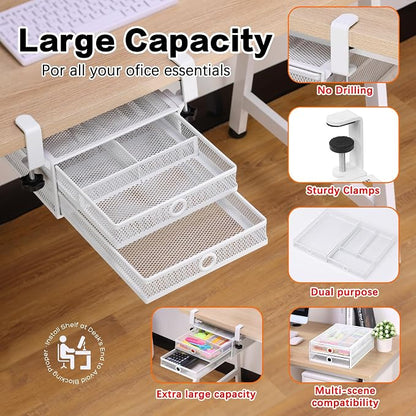 ROSYLINE Under Desk & Desktop Drawer Organizer - Image 4