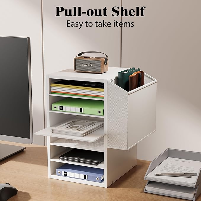 6 Tier Adjustable Countertop Mail Sorter, Mailboxes - Image 3