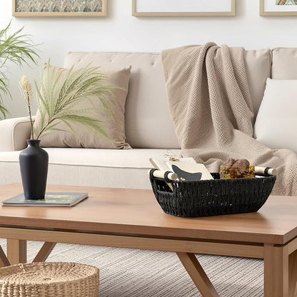 StorageWorks Black Wicker Storage Basket - Image 6