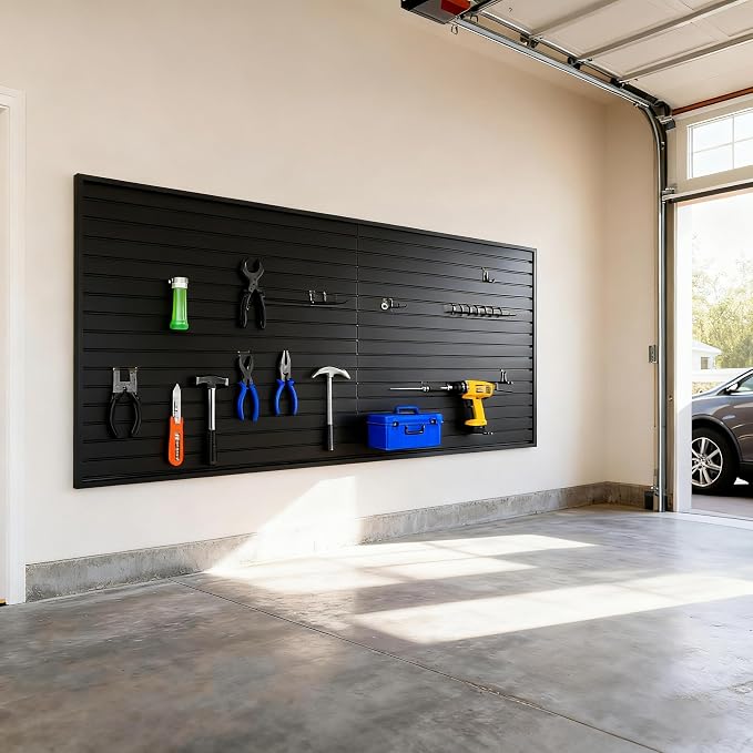 Yuzzy Slat Wall Paneling 4 x 8ft, Garage Slatwall Panel Wall Storage Systems - Image 3