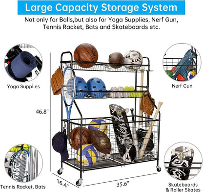 Kinghouse Garage Sports Equipment Organizer, Ball Storage Rack, Toy Storage - Image 6