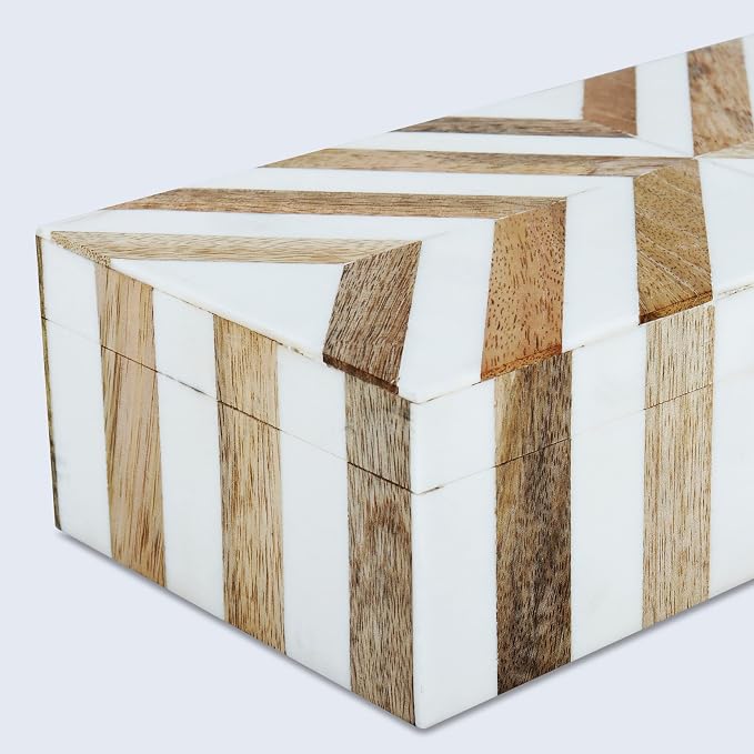 Handicrafts Home White Decorative Storage Box - Image 4